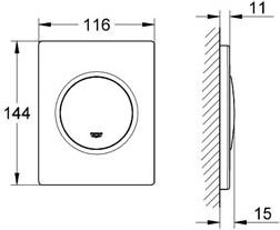 15 240 руб. Кнопка смыва Grohe Nova cosmopolitan 38804P00 для писсуара фото 3 Кнопка смыва Grohe Nova cosmopolitan 38804P00 для писсуара фото 3