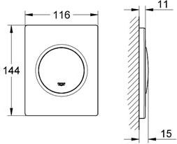 13 780 руб. Кнопка смыва Grohe Nova cosmopolitan 38804SH0 для писсуара фото 3 Кнопка смыва Grohe Nova cosmopolitan 38804SH0 для писсуара фото 3
