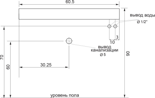 Раковина Цвет и Стиль Мойдодыр 60 фото 6