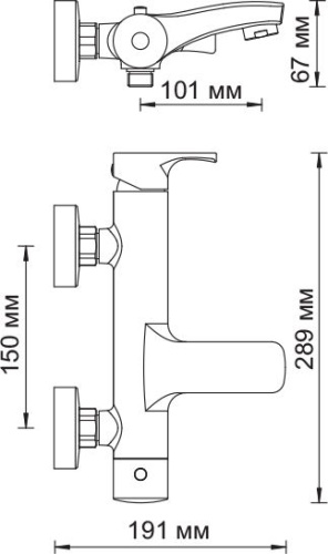Смеситель Wasserkraft Berkel 4801 для ванны с душем фото 5