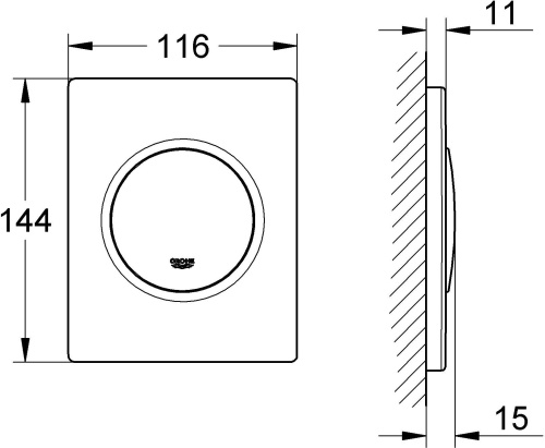 14 820 руб. Кнопка смыва Grohe Nova cosmopolitan 38804000 для писсуара фото 3 Кнопка смыва Grohe Nova cosmopolitan 38804000 для писсуара фото 3