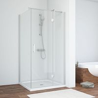 Душевой уголок Vegas Glass AFP-Fis 90*70 07 01 R профиль матовый хром, стекло прозрачное