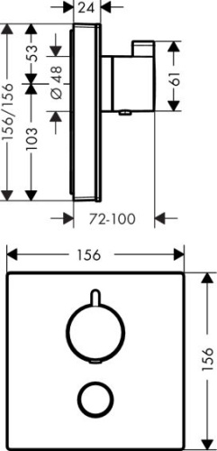 Термостат Hansgrohe ShowerSelect 15735600 для душа фото 2