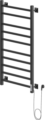 Полотенцесушитель электрический Ника Step-1 100/50 черный матовый, R