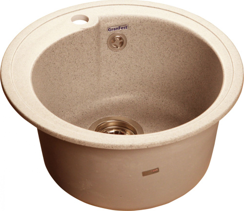 Мойка кухонная GranFest Rondo GF-R450 бежевый фото 2