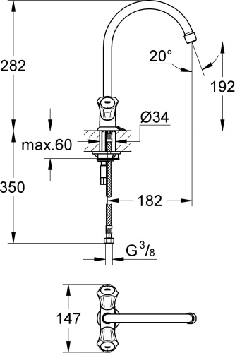 Смеситель Grohe Costa L 31812001 для кухонной мойки фото 8