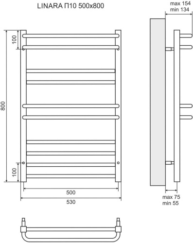 Полотенцесушитель электрический Lemark Linara П10 50x80 фото 3
