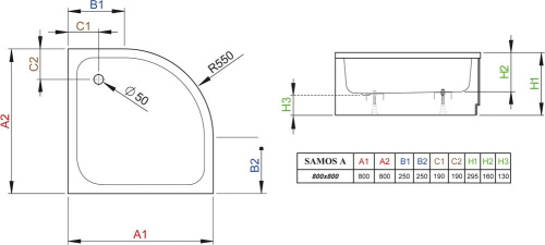 Поддон для душа Radaway Samos A800 фото 3