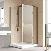 Душевой уголок Vegas Glass AFP-Fis Lux 120*100 05 01 R профиль бронза, стекло прозрачное