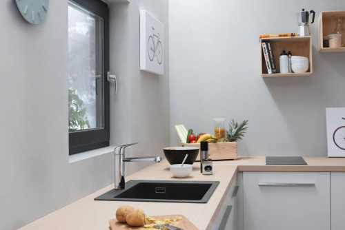 Смеситель Hansgrohe Focus M42 71807000 для кухонной мойки, хром фото 2