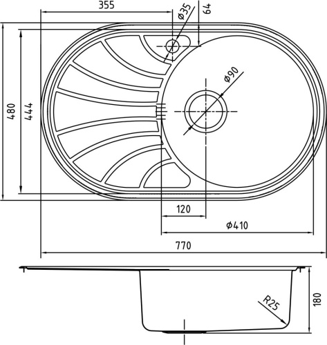 Мойка кухонная IDDIS Suno SUN77PRi77 фото 2