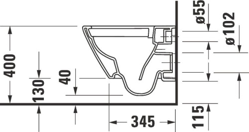 Унитаз подвесной Duravit D-Neo 2587090000 безободковый фото 6