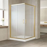 Душевой уголок Vegas Glass ZA 120 09 10 профиль золото, стекло сатин