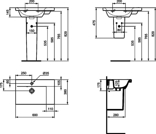 Раковина Ideal Standard Connect Space R фото 5