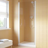 Душевая дверь в нишу Vegas Glass EP Lux 60 01 01 L профиль белый, стекло прозрачное