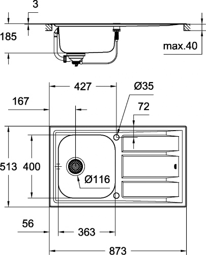 Мойка кухонная Grohe K400+ 31568SD0 фото 4