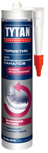 УД_TYTAN PROFESSIONAL герметик акриловый для вентиляционных каналов, серебристо серый (310мл)