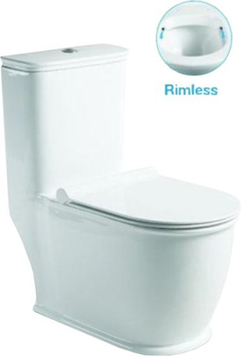 Унитаз-моноблок SantiLine SL-5019 безободковый, с микролифтом фото 3
