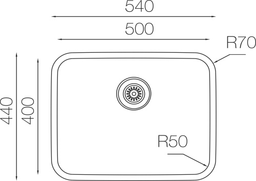 Мойка кухонная TopZero Undermount D500 GT8K фото 2