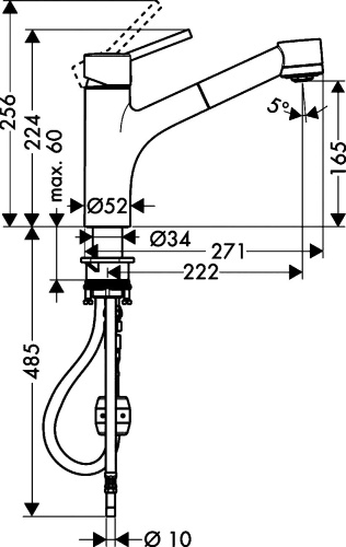 Смеситель Hansgrohe Talis S 32841000 для кухонной мойки фото 8