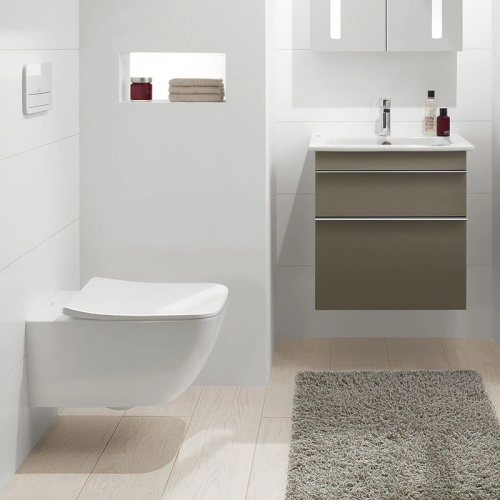 Унитаз подвесной Villeroy & Boch Venticello 4611RSR1 безободковый, Ceramicplus фото 3