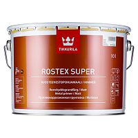 TIKKURILA ROSTEX SUPER грунтовка для металла противокоррозийная, матовая, светло серый (3л)