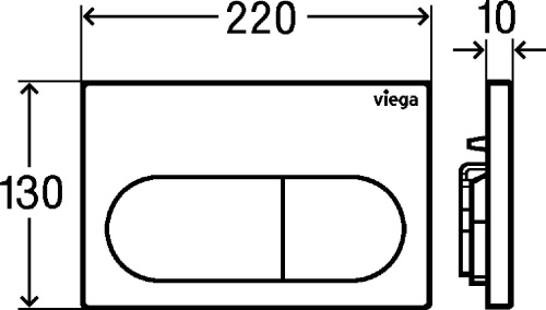 Кнопка смыва Viega Prevista 8602.1 альпийский белый фото 3