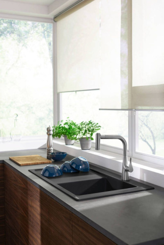 Смеситель Hansgrohe Metris M71 73800000 для кухонной мойки, хром фото 15