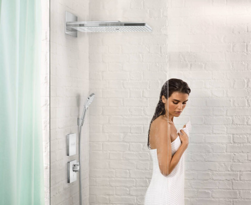 Термостат Hansgrohe ShowerSelect Glass 15735400 для душа, белый - хром фото 2