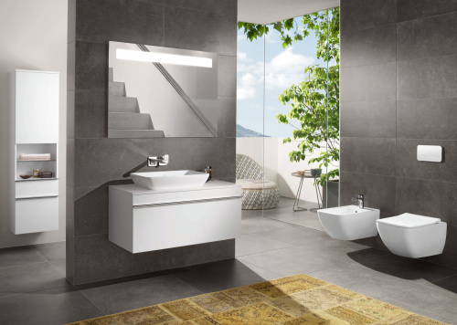 Унитаз подвесной Villeroy & Boch Venticello 4611RSR1 безободковый, Ceramicplus фото 11