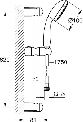 Душевой гарнитур Grohe Tempesta New 27598001 фото 2