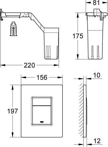 Кнопка смыва Grohe Skate Cosmopolitan Set Fresh 38805000 фото 8