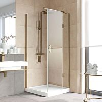 Душевой уголок Vegas Glass AFP-Fis Lux 90 05 01 R профиль бронза, стекло прозрачное
