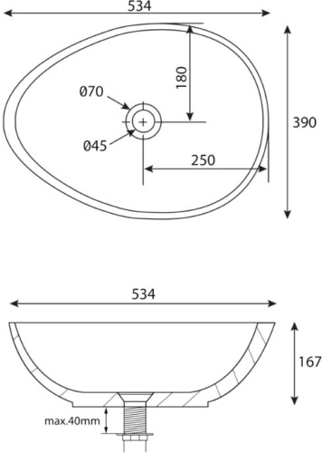 Раковина Sapho Punc BH7000 фото 7