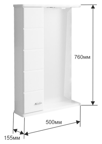 Зеркало СанТа Омега 50 L фото 3