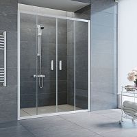 Душевая дверь в нишу Vegas Glass Z2P 180 01 01 профиль белый, стекло прозрачное