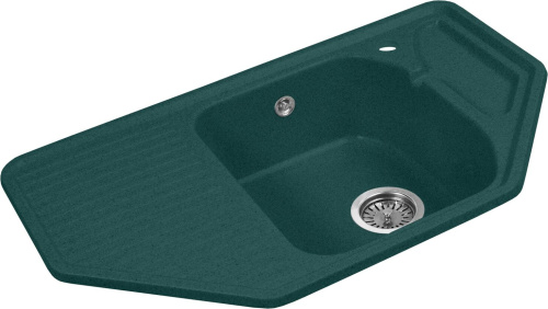 Мойка кухонная AquaGranitEx M-10 зеленая фото 4