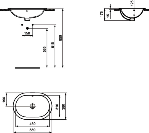 Раковина Ideal Standard Connect E504701 55 см фото 3