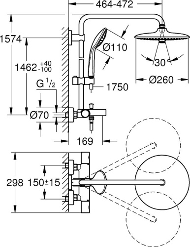 Душевая стойка Grohe Euphoria System 260 27475002 фото 2