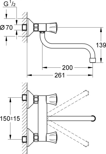 Смеситель Grohe Costa 31187001 для кухонной мойки фото 2