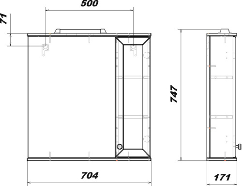 Зеркало Sanstar Бриз 70 П фото 4