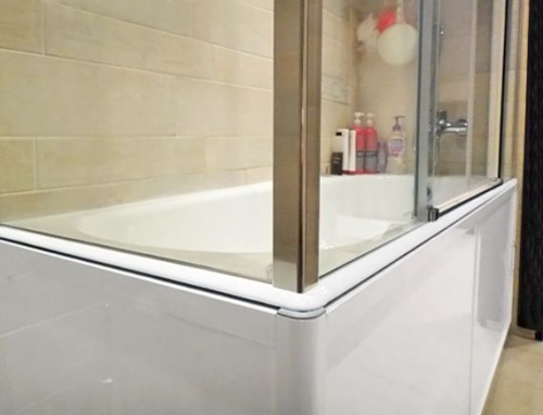 Шторка на ванну GuteWetter Slide Part GV-865 правая 160x80 см стекло бесцветное, профиль хром фото 5
