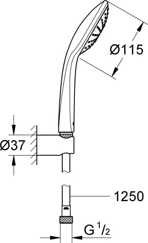 Душевой гарнитур Grohe Euphoria 110 Mono 27354000 фото 6