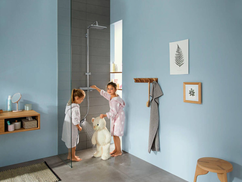 Душевая стойка Hansgrohe Croma 27630000 для душа, с термостатом фото 4