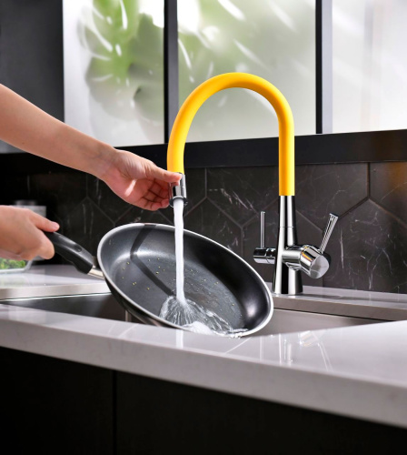 Смеситель Lemark Comfort LM3075C-Yellow для кухонной мойки фото 2