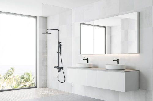 Душевая стойка Lemark Bronx LM3760BL черная фото 2