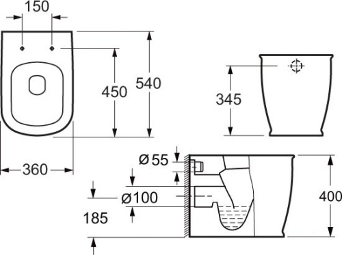 Унитаз приставной BelBagno Prado BB10150CB с микролифтом фото 6