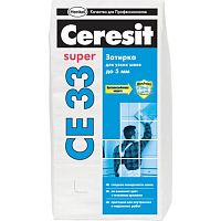 Затирка для швов Ceresit СЕ 33 Super графит 2 кг