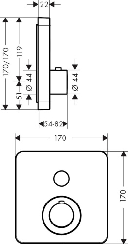 Термостат Axor ShowerSelect 36705000 для душа фото 3