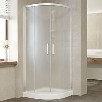 Душевой уголок Vegas Glass ZS 90 01 10 профиль белый, стекло сатин